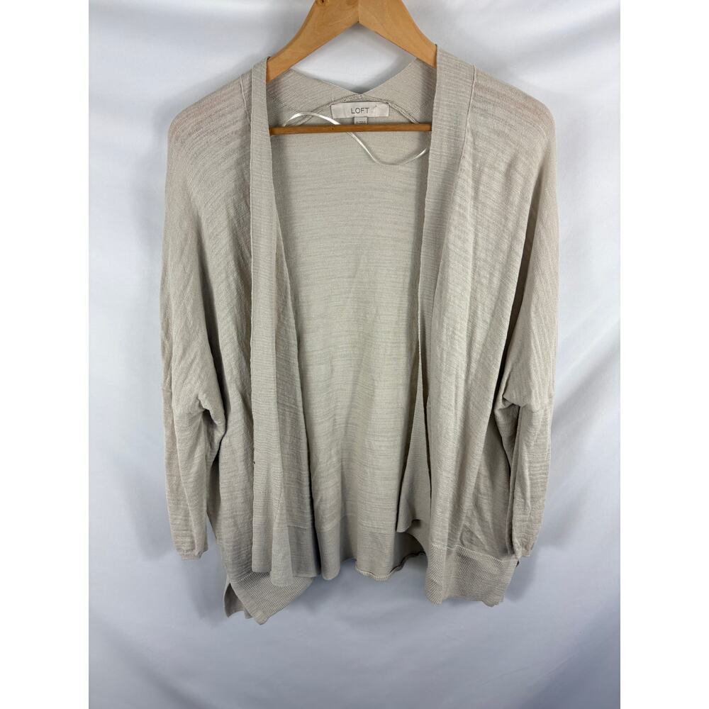 Ann Taylor LOFT Oversized Tan Knit Cardigan Size XS